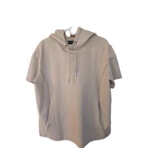 Manière De Voir Nude Short Sleeve Hooded Drawstring Hood Size 10 Shirt